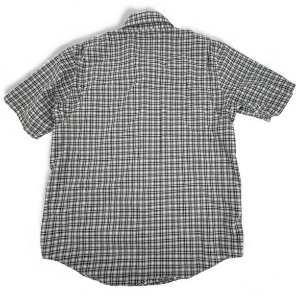 Timberland Pro Flex Black Plaid SS Shirt Men's Med - Picture 3 of 8
